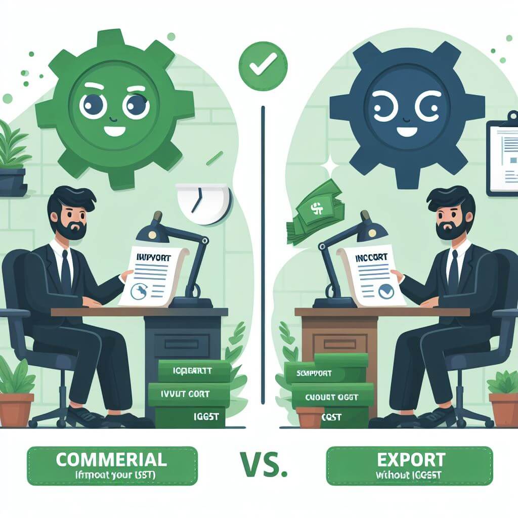  Diffrence between Commercial and Export Invoice without IGST 